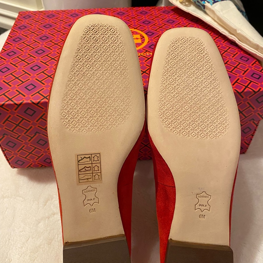 Tory Burch Miller Metal-Logo Loafer Suede - Picture 6 of 7